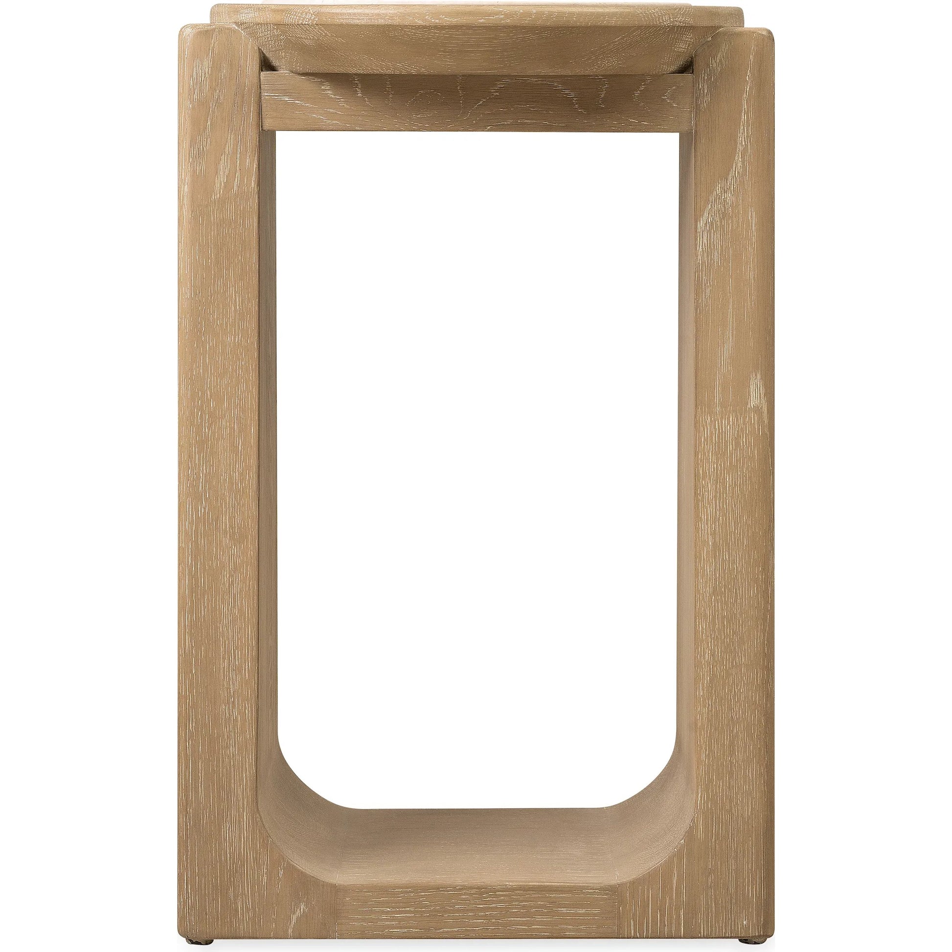 Commerce and Market Helena Spot Table by Hooker Furniture in light wood and desert oak. Made from white oak solids, marble in a transitional style.