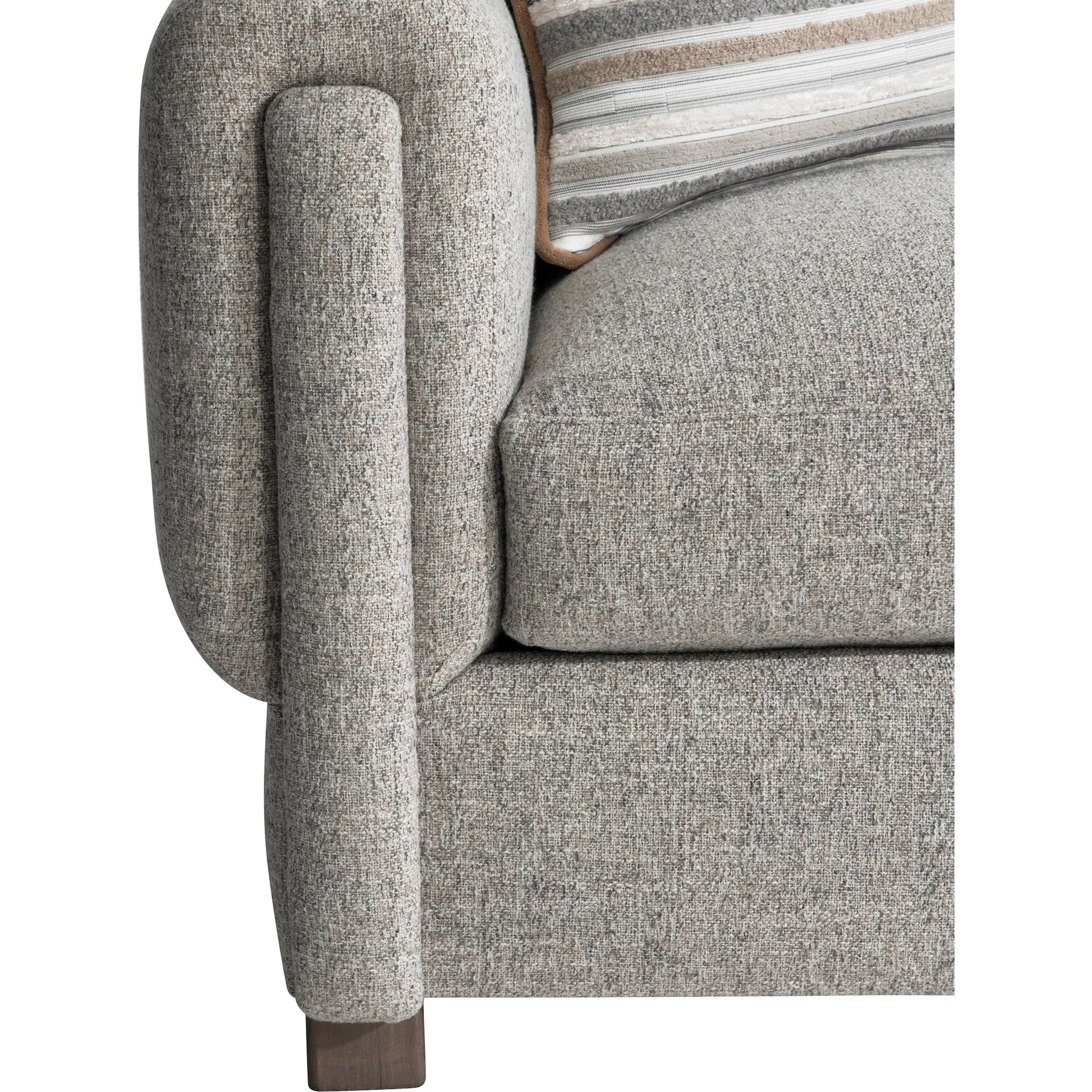 Tori Fabric Chair by Bernhardt in grey. Made from fabric in a unique style.