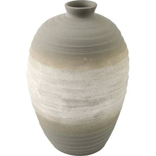 Botija Vase - 540123 by Surya in gray and glazed. Made from ceramic in a modern style.