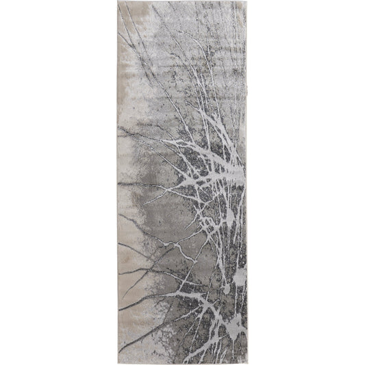 Astra Transitional Rug - 39L5F by Feizy in gray, silver, ivory. Made from polypropylene, polyester in a unique style.
