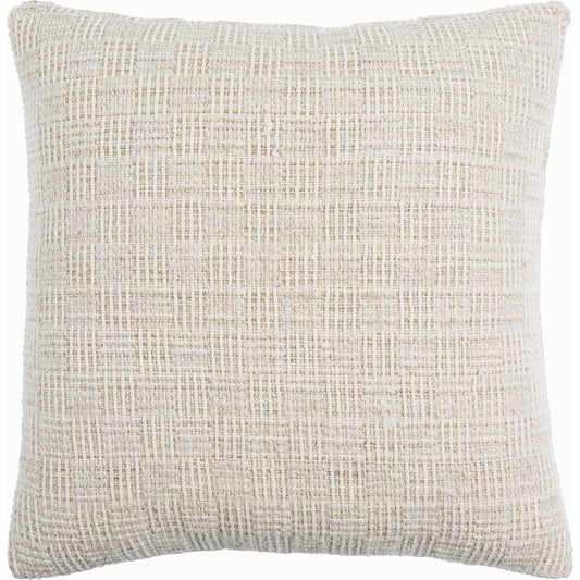 Bentonville Pillow - 516430 by Surya in light beige. Made from linen, cotton in a modern style.