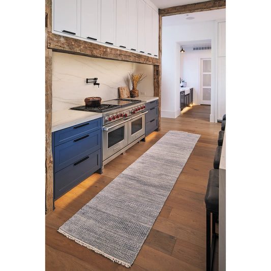 Janson Transitional Stripes Rug - I6062 by Feizy in blue, gray. Made from wool, viscose in a unique style.
