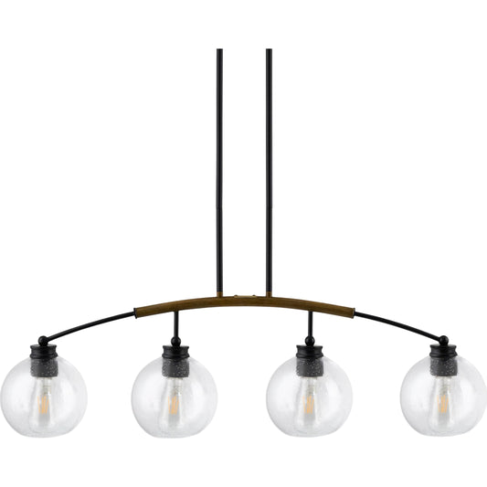 Burgos Chandelier by Livabliss in clear, black. Made from iron, glass in a unique style.