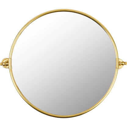 Burnish Round Mirror - 32896 by Surya in antiqued. Made from substrate: manufactured wood in a modern style.