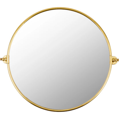 Burnish Round Mirror - 32896 by Surya in antiqued. Made from substrate: manufactured wood in a modern style.