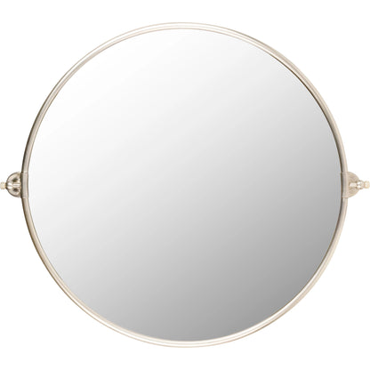 Burnish Round Mirror - 32896 by Surya in antiqued. Made from substrate: manufactured wood in a modern style.
