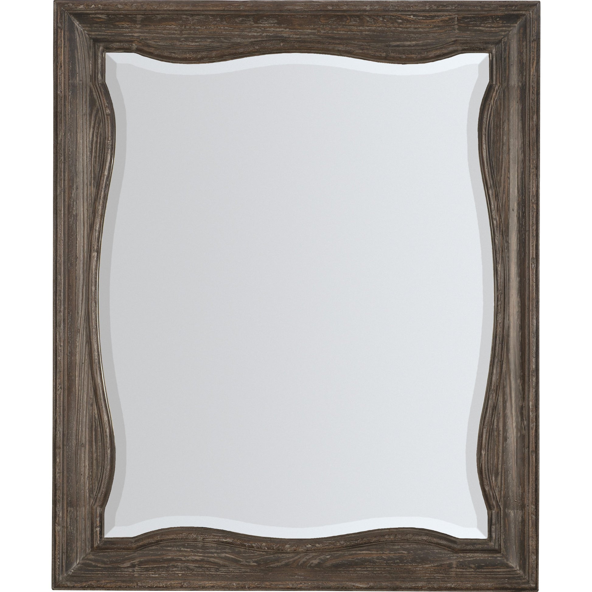 Traditions Landscape Mirror by Hooker Furniture in dark wood. Made from pine, mirror in a traditional style.