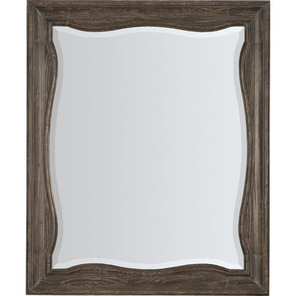 Traditions Landscape Mirror by Hooker Furniture in dark wood. Made from pine, mirror in a traditional style.