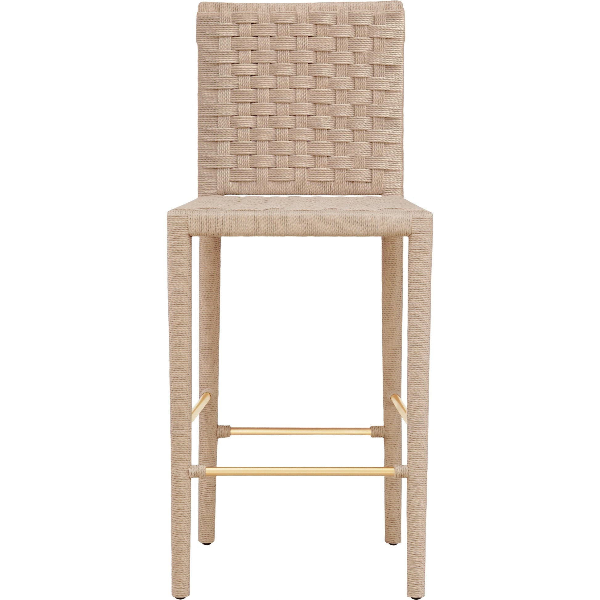 Burbank Bar Stool by Worlds Away in natural, antique brass. Made from unique in a modern style.