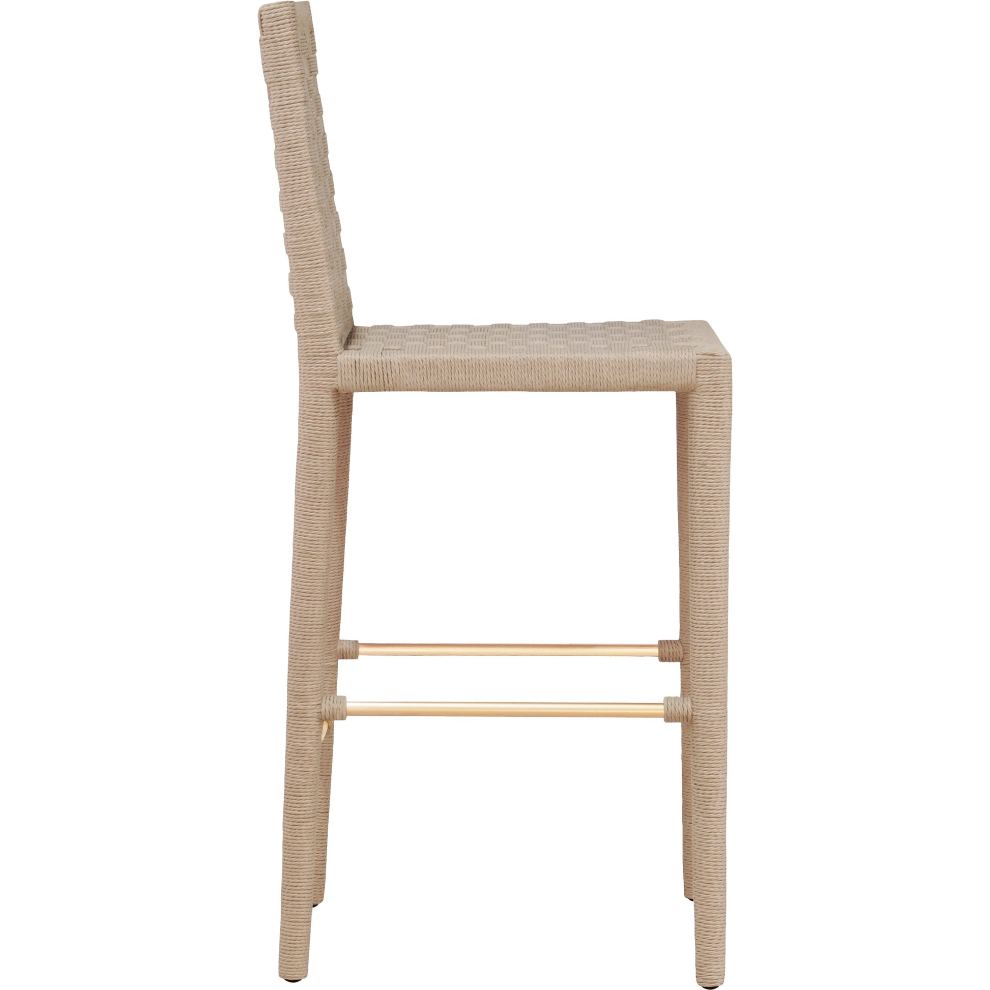 Burbank Bar Stool by Worlds Away in natural, antique brass. Made from unique in a modern style.