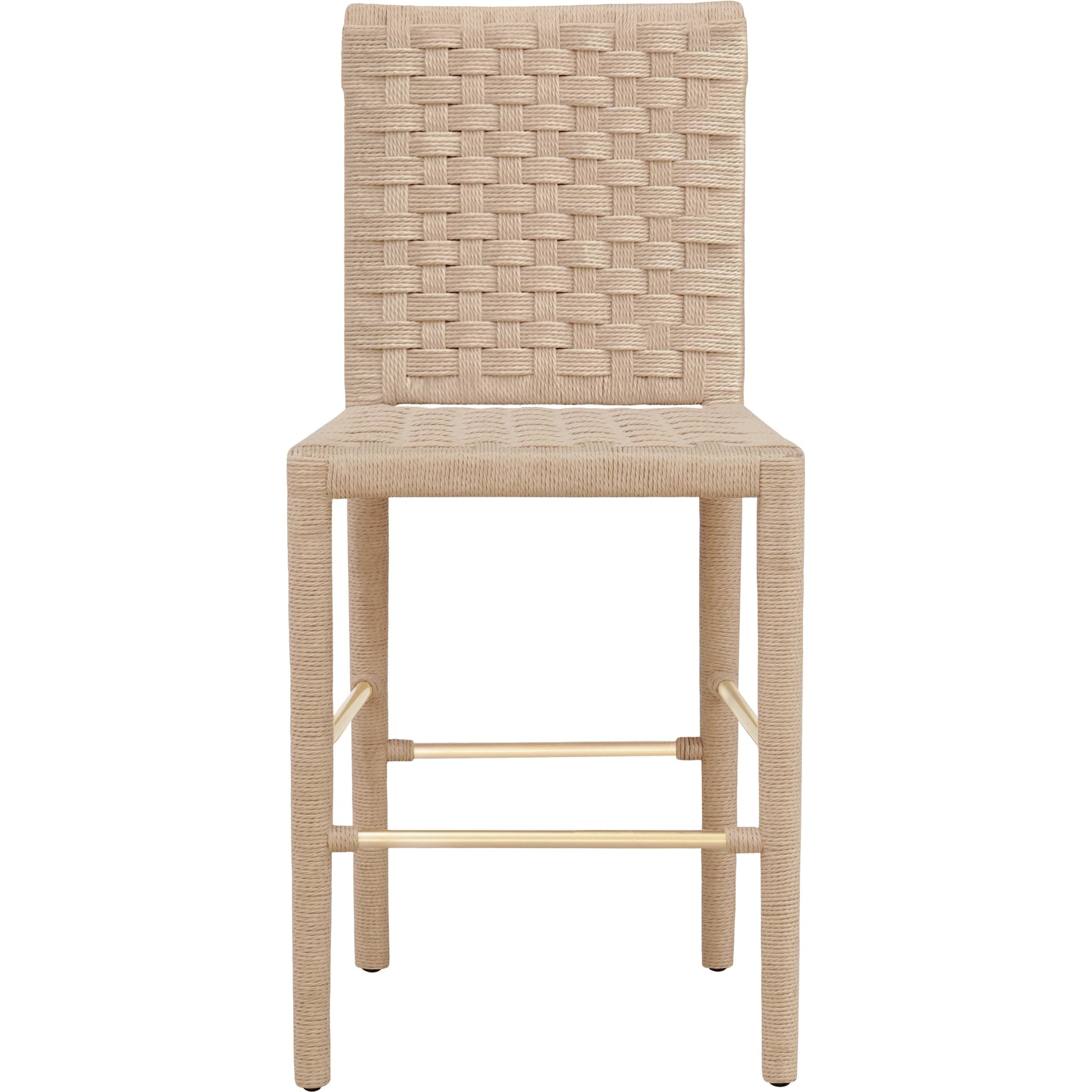 Burbank Counter Stool by Worlds Away in natural, antique brass. Made from unique in a modern style.