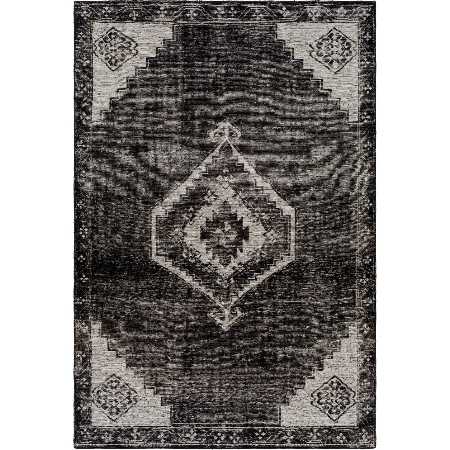 002 SI-1878431,SI-1878432,SI-1878433 | Primary Silo | Burnley BUY-2300 Rug by Surya in black, light beige. Made from 100% wool in a unique style.