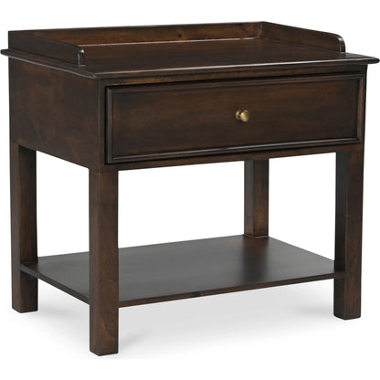 Maeve Nightstand by Moe's Home Collection in brown. Made from mango wood, iron in a traditional style.
