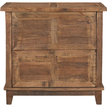 Augusta Nightstand by Moe's Home Collection in brown. Made from reclaimed wood, railway sleeper in a unique style.