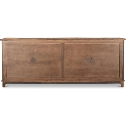 Augusta Sideboard by Moe's Home Collection in brown. Made from reclaimed wood, railway sleeper in a unique style.
