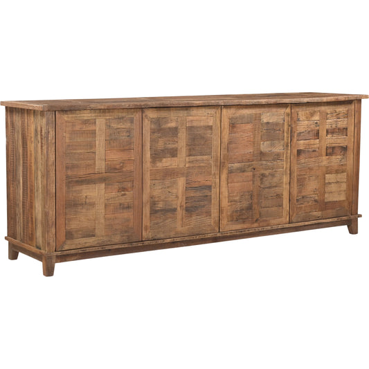 Augusta Sideboard by Moe's Home Collection in brown. Made from reclaimed wood, railway sleeper in a unique style.