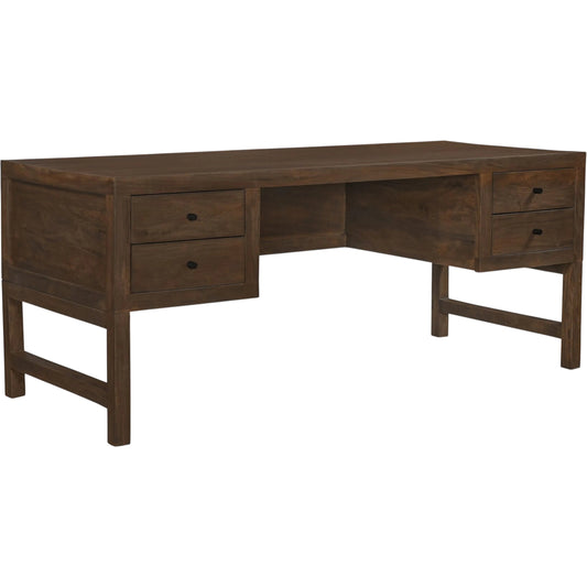 Windsor Desk by Moe's Home Collection in brown. Made from neem wood in a unique style.