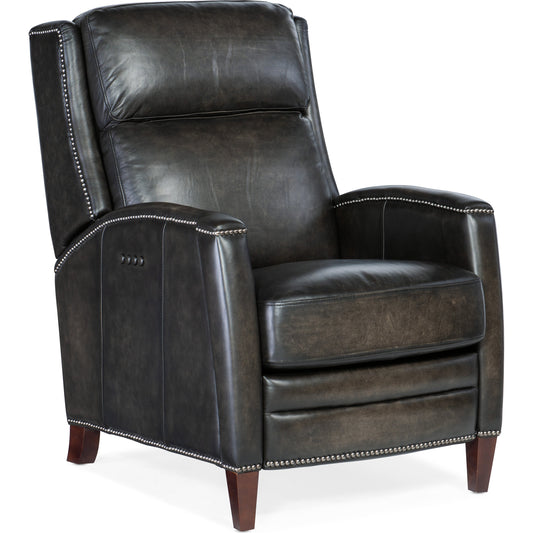 Declan Power Recliner by Hooker Furniture in brindisi trinita. Made from leather in a traditional style.
