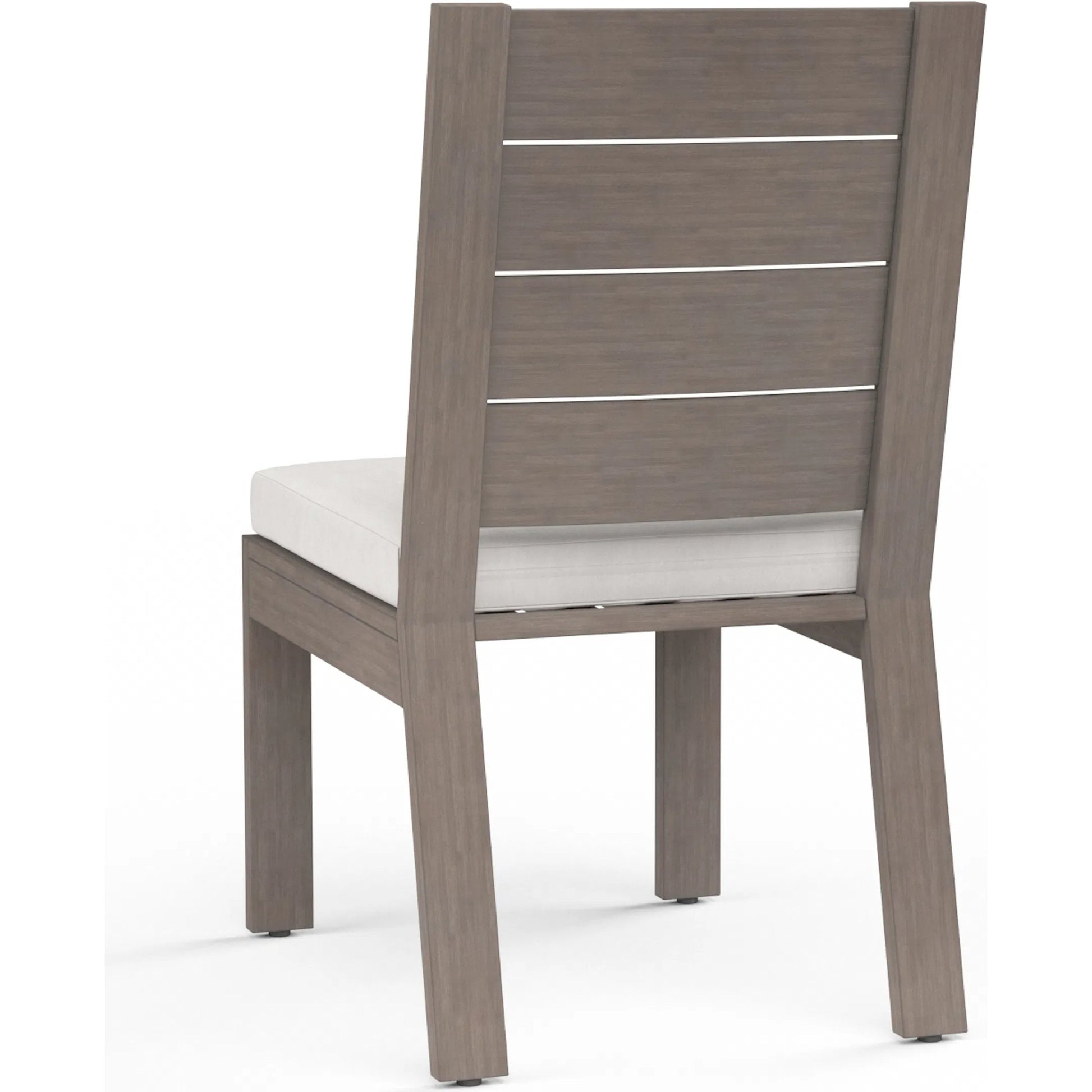 Laguna Outdoor Armless Dining Chair by Sunset West in browns. Made from aluminum in a modern style.