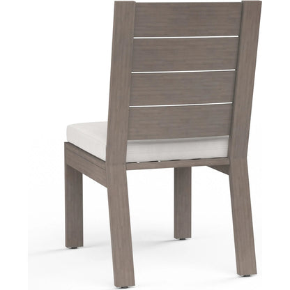 Laguna Outdoor Armless Dining Chair by Sunset West in browns. Made from aluminum in a modern style.