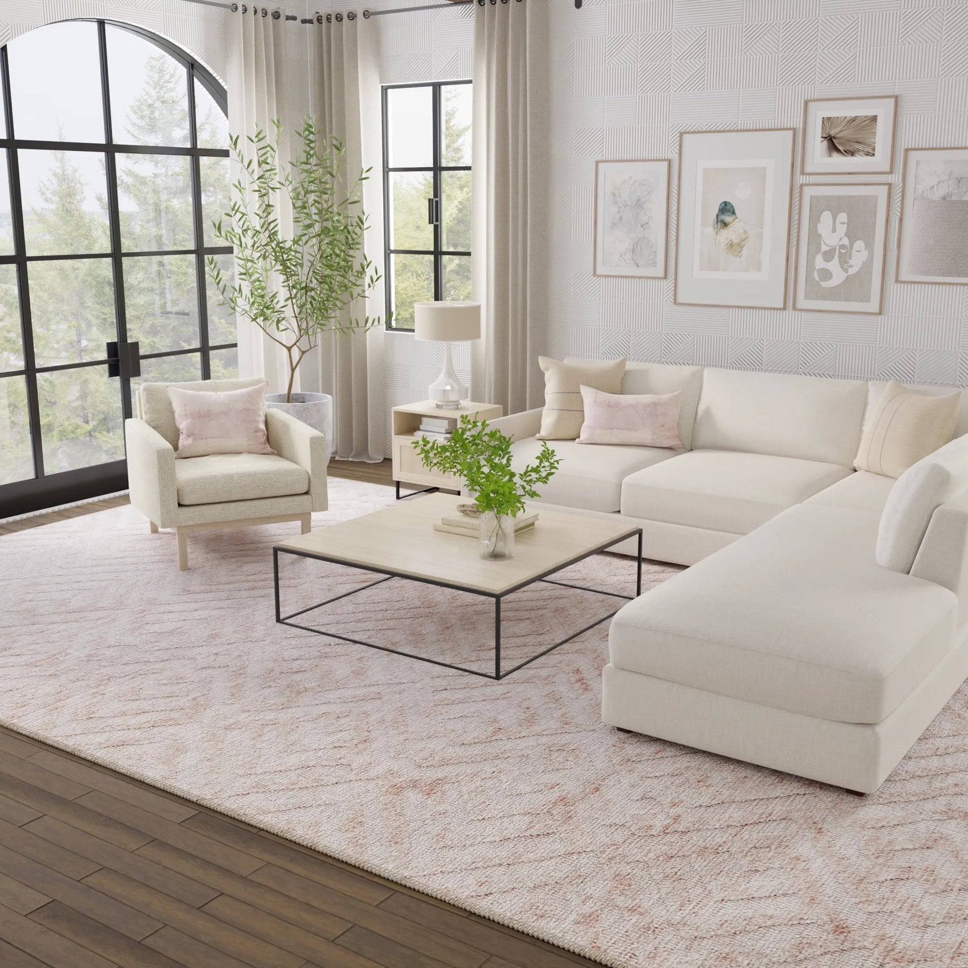 Colton Diamond Rug - 8792F by Feizy in pink, ivory. Made from polyester in a unique style.