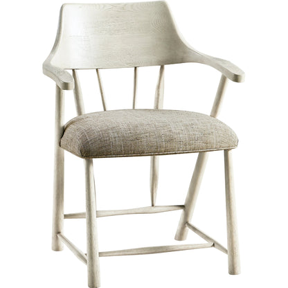 Reimagined Transient Captains Chair by Jonathan Charles in country white oak. Made from oak in a modern style.
