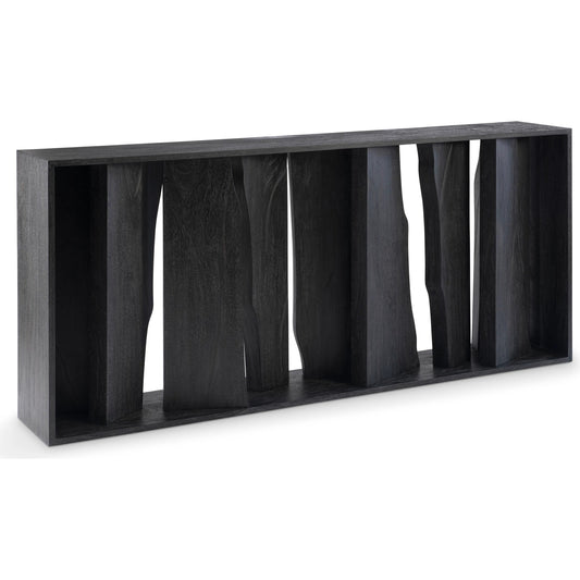 Neff Console Table by Bernhardt in flint grey. Made from suar wood in a modern style.