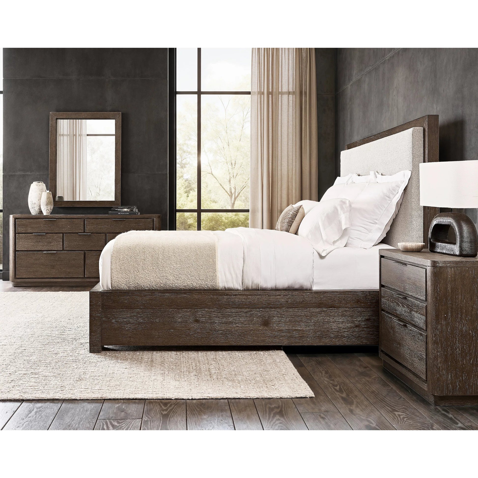 Outline Dresser by Bernhardt in cassel. Made from wood in a transitional style.
