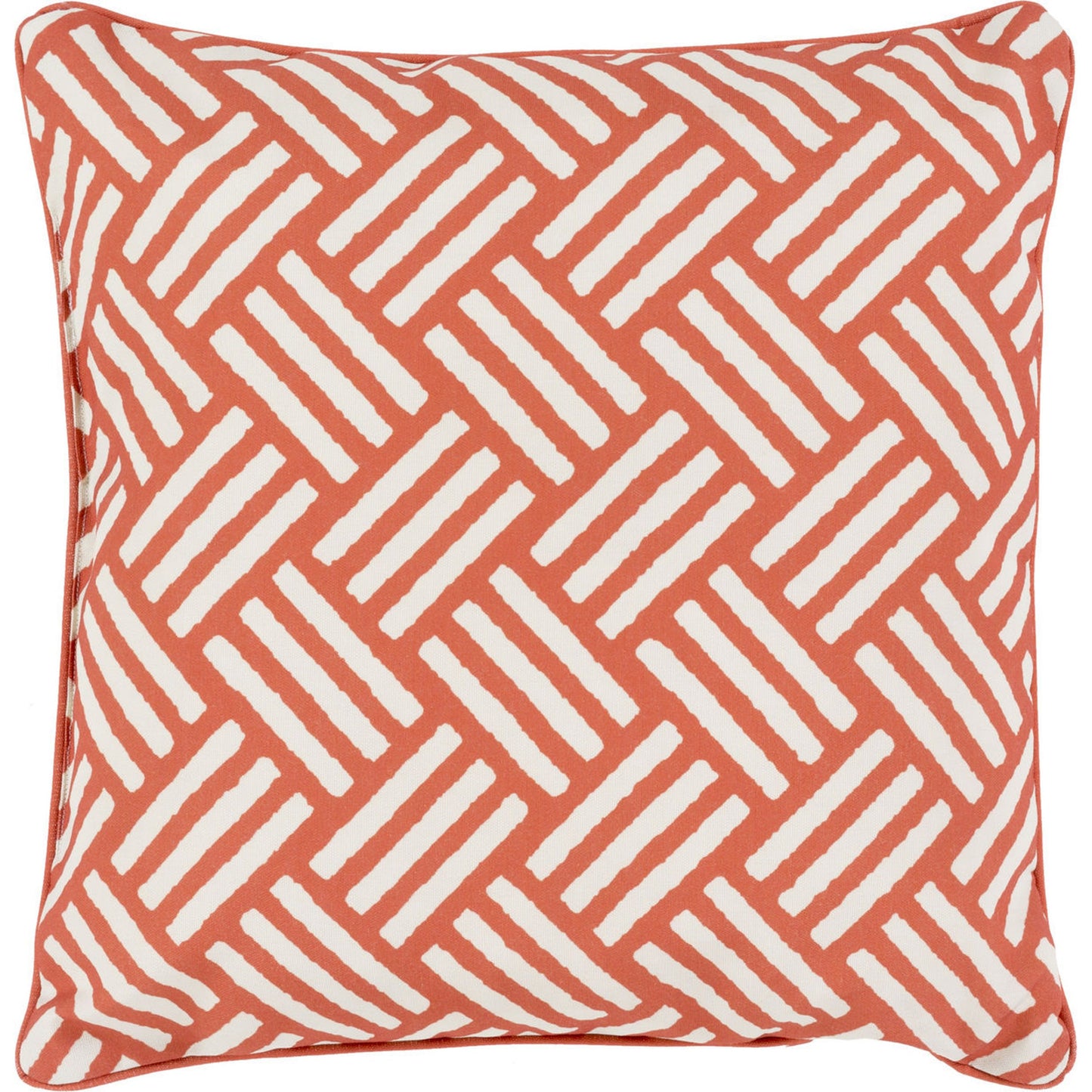 003 O-SURYA-BW004-1616 | Primary Silo | Basketweave Indoor/Outdoor by Livabliss in rust, ivory. Made from 100% polyester in a modern style.