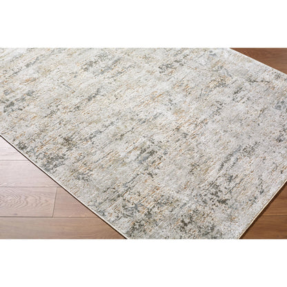 Brunswick BWK-2350 Rug by Livabliss in cream, light gray, medium brown, light brown, charcoal, mustard. Made from face: 50% polyester, 50% polypropylene, warp: 100% cotton in a unique style.