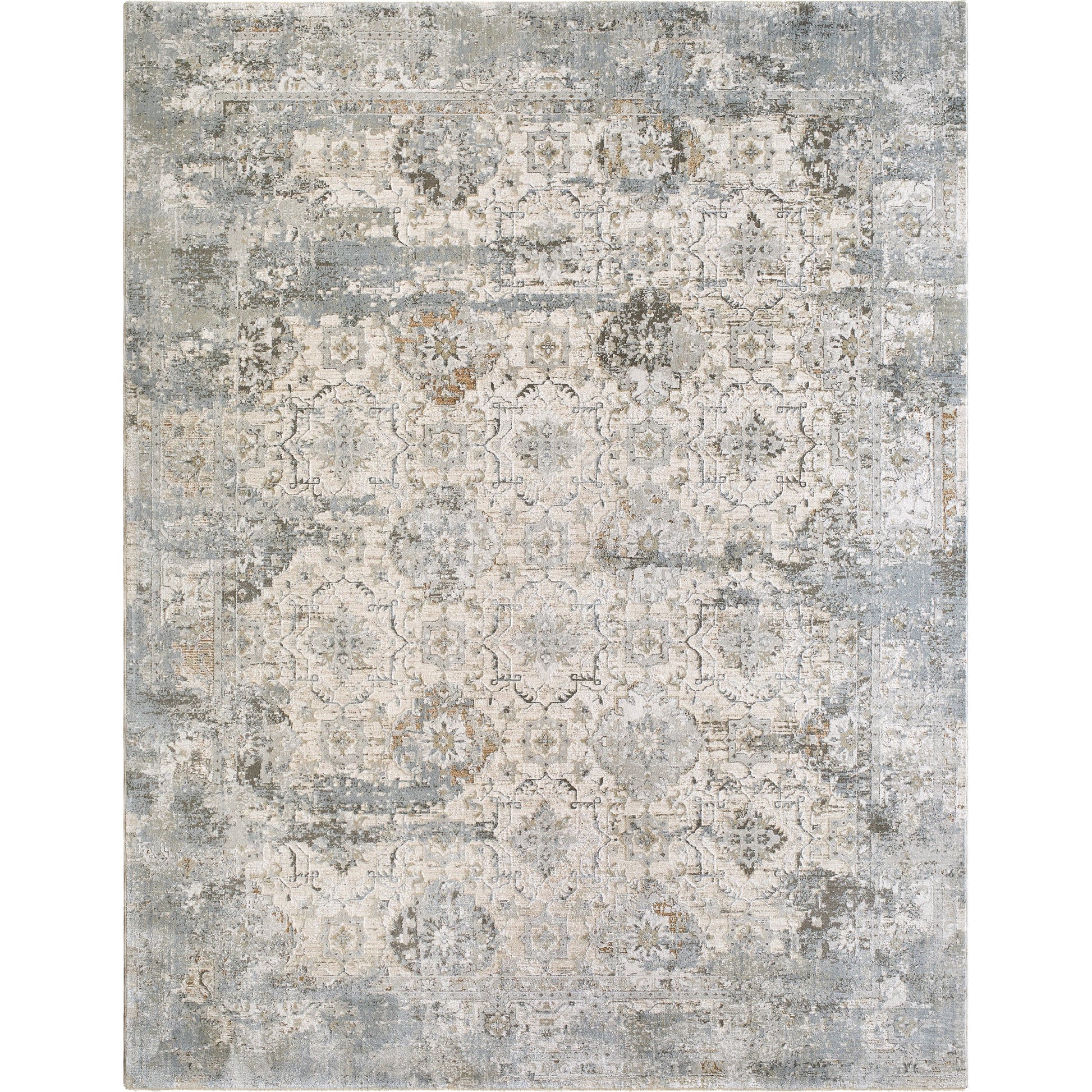 Brunswick BWK-2352 Rug by Livabliss in light gray, charcoal, cream, light brown, mustard, me