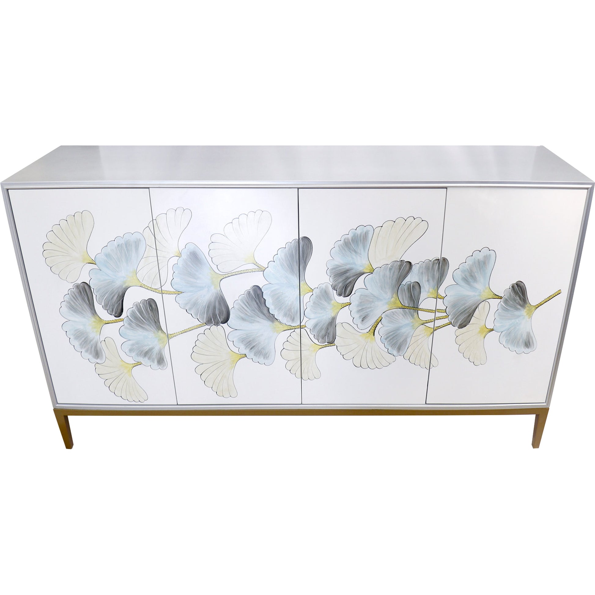 Annabelle Sideboard by Pasargad Home in silver and silver. Made from unique in a transitional style.