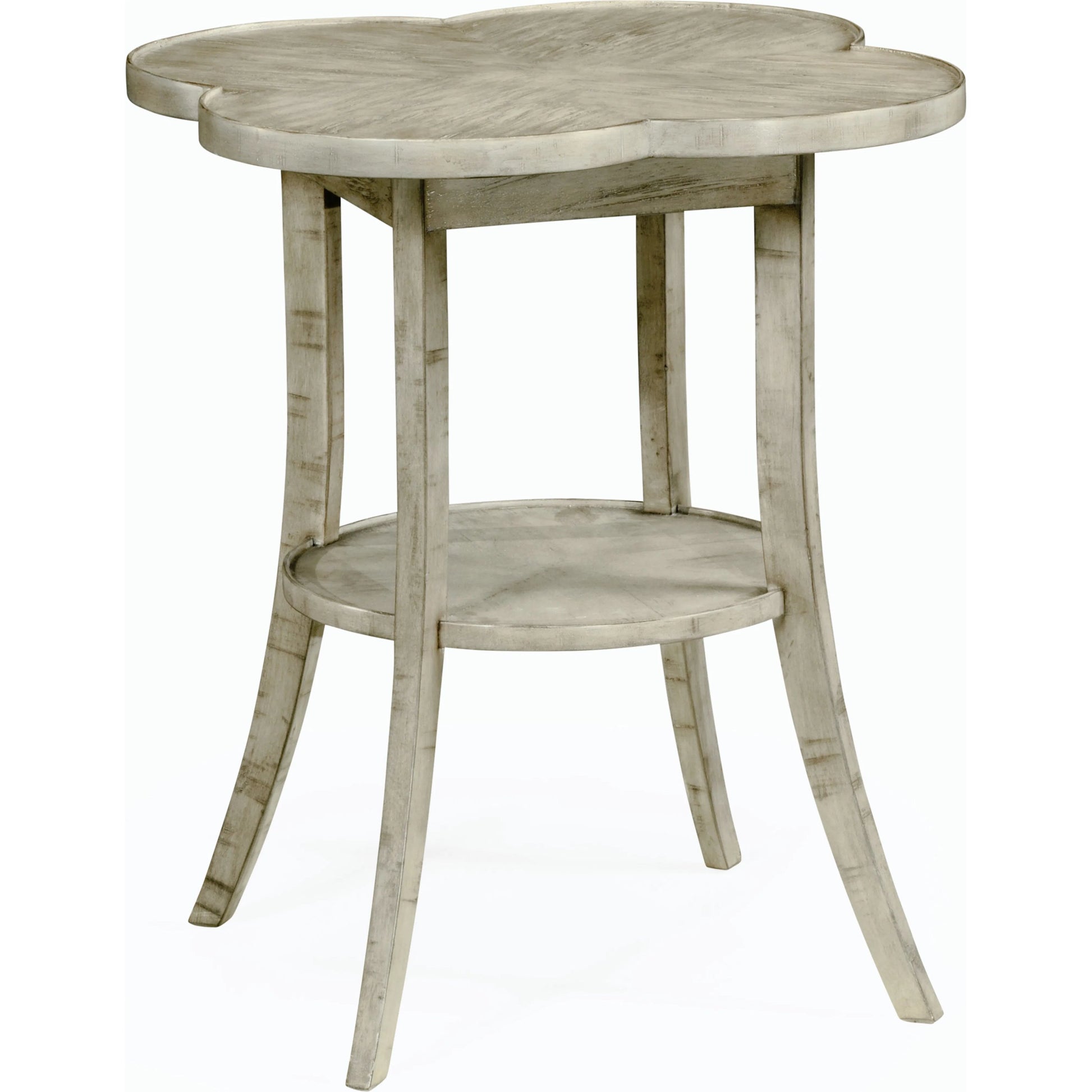 Casual Accents Country Walnut Quatrefoil Accent Table by Jonathan Charles. Made from acacia in a traditional style.
