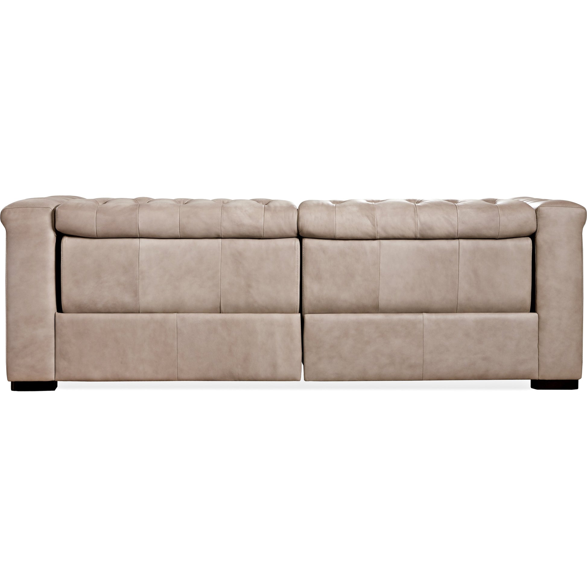 Savion Power Reclining Sofa by Hooker Furniture in brown. Made from leather in a modern style.