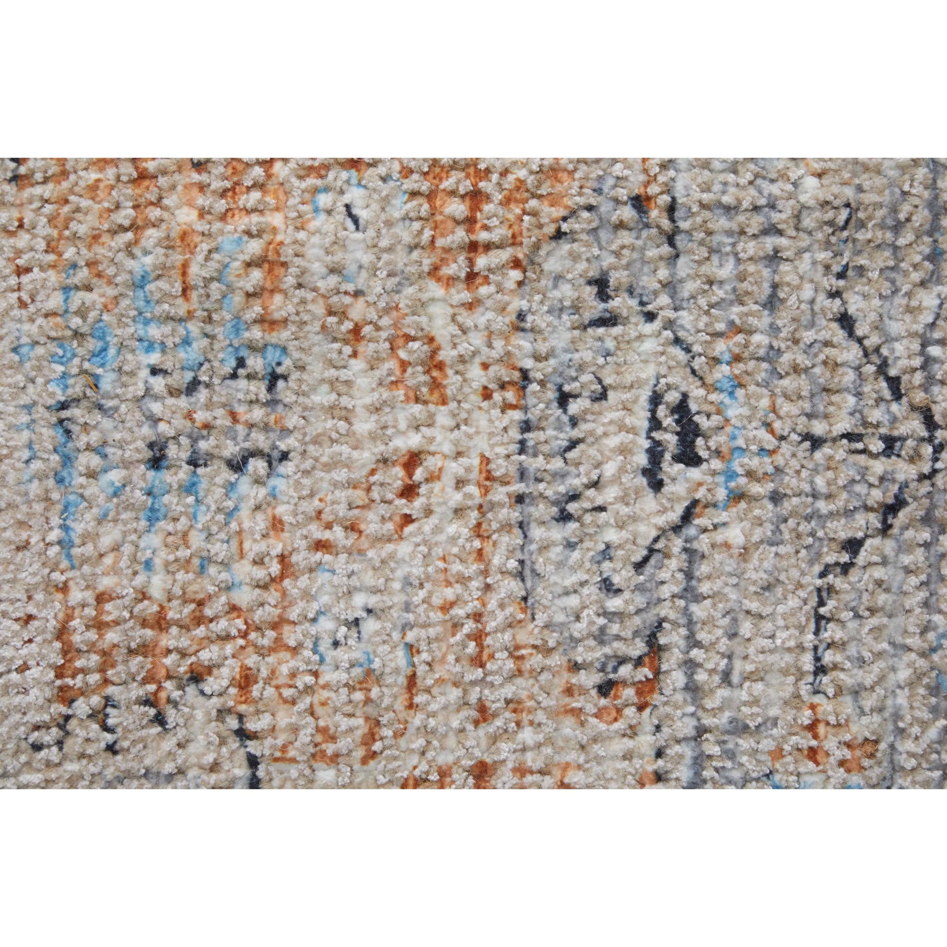 Caldwell Rug - 8798980F by Feizy in ivory, blue, orange. Made from wool, viscose in a unique style.