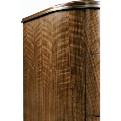 Toulouse Dresser by Jonathan Charles in walnut. Made from walnut quarter figured veneer in a modern style.