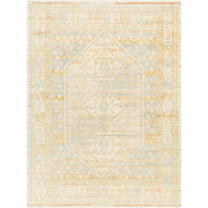 Bunyan BYN-2300 Rug by Surya in light beige, dusty pink, pale blue, mustard. Made from main: 70% wool, main: 30% viscose in a unique style.