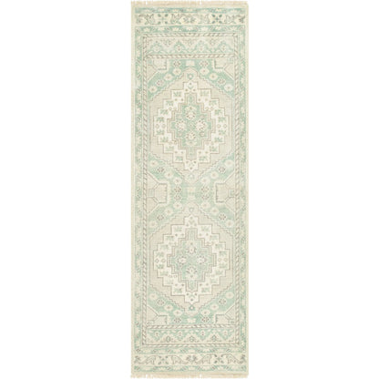 Bunyan BYN-2302 Rug by Surya in wheat, seafoam. Made from main: 70% wool, main: 30% viscose in a unique style.