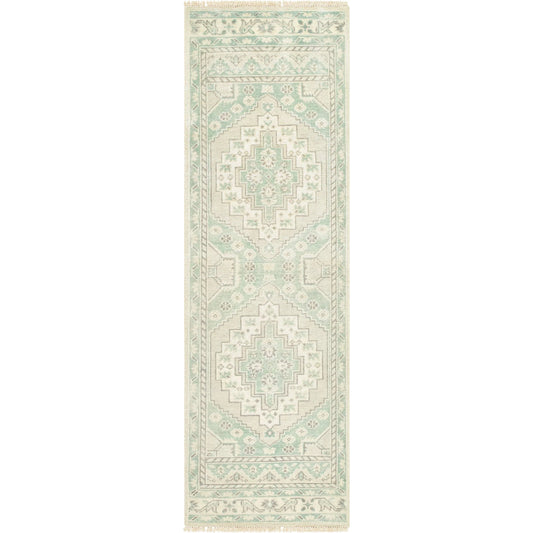 Bunyan Rug - 31429 by Surya in wheat, seafoam. Made from main: 70% wool, main: 30% viscose in a unique style.