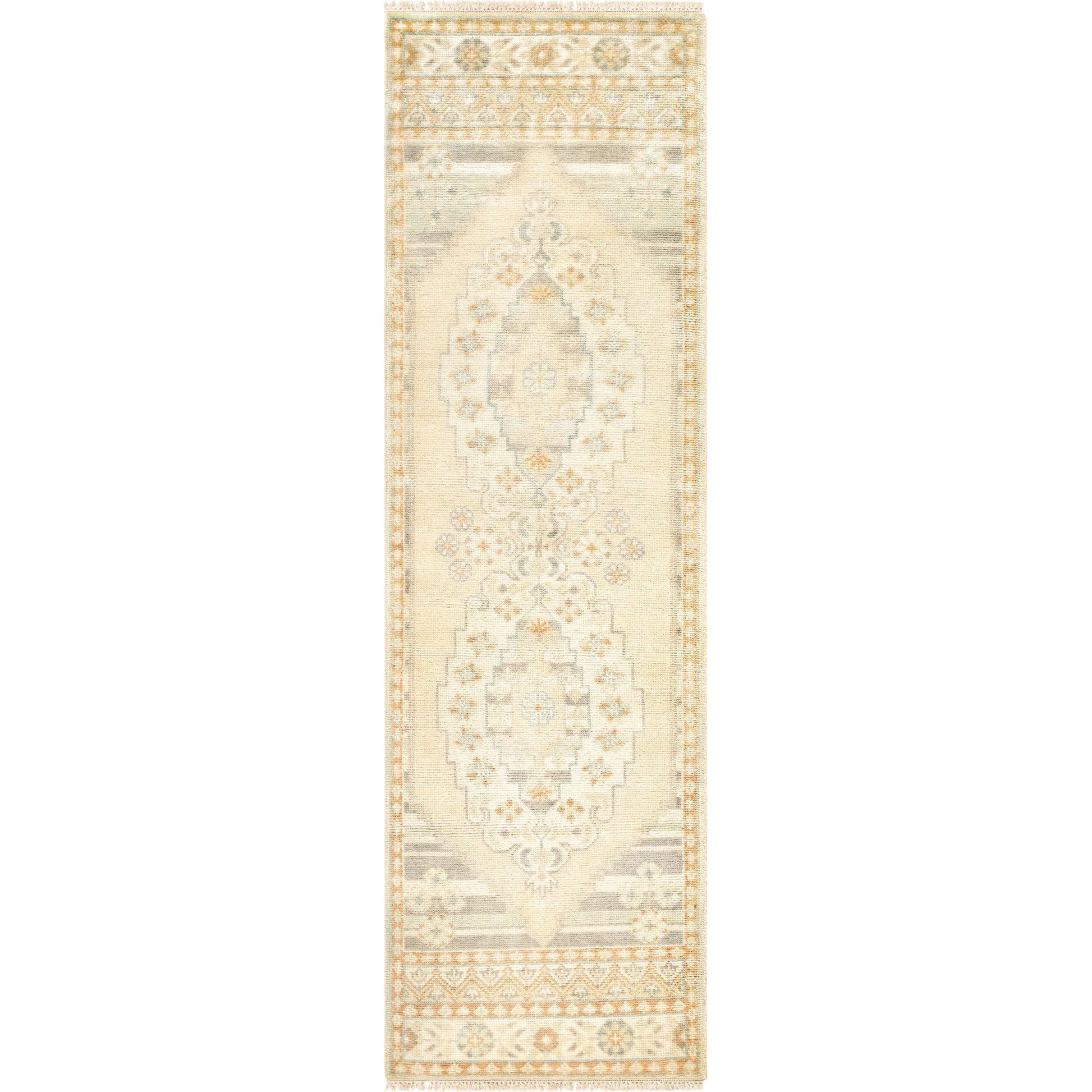 Bunyan BYN-2303 Rug by Surya in wheat, peach, seafoam, slate. Made from main: 70% wool, main: 30% viscose in a unique style.