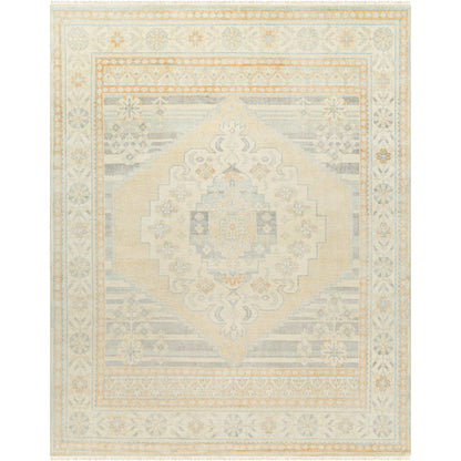 Bunyan BYN-2303 Rug by Surya in wheat, peach, seafoam, slate. Made from main: 70% wool, main: 30% viscose in a unique style.