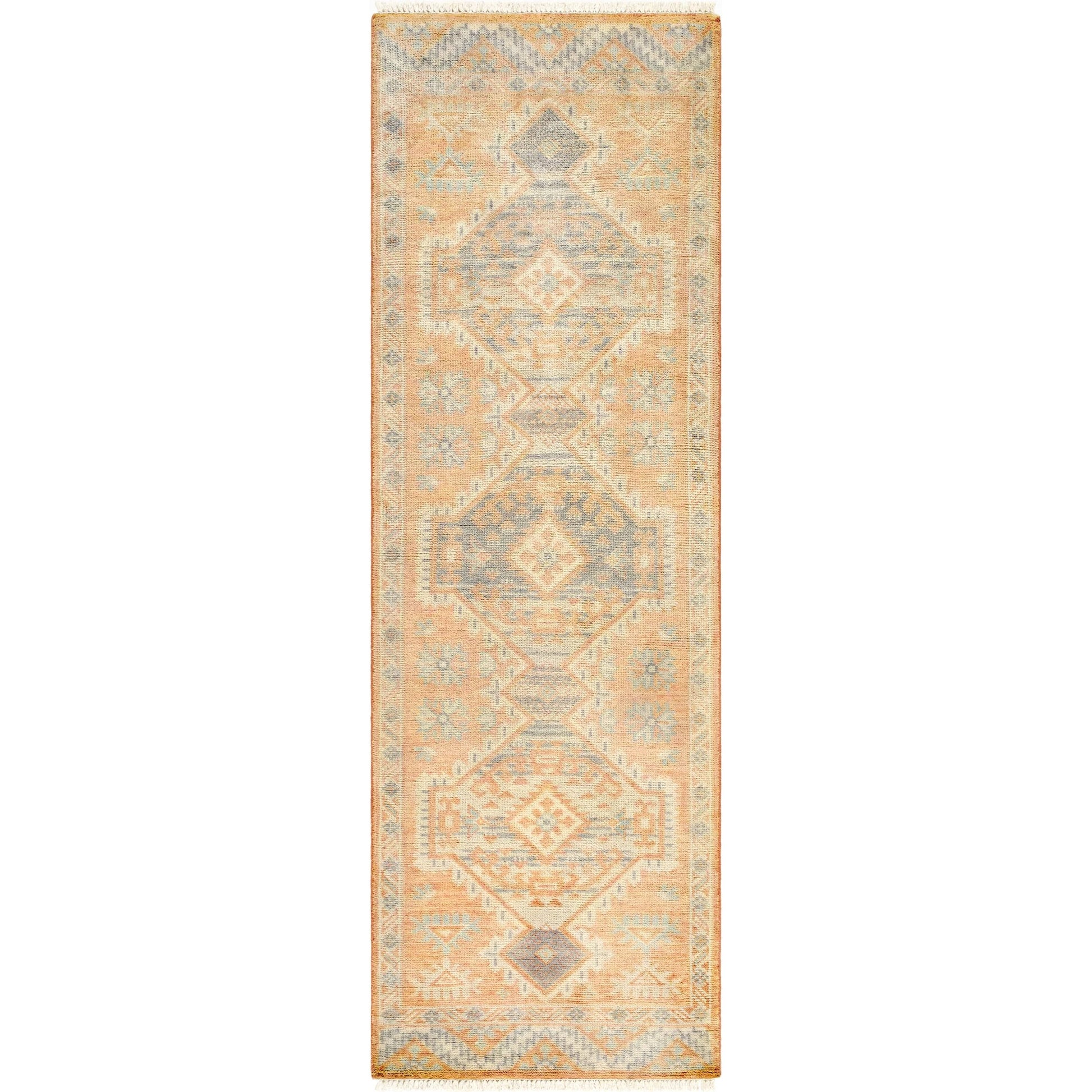 Bunyan BYN-2304 Rug by Surya in peach, slate, ivory. Made from main: 70% wool, main: 30% viscose in a unique style.