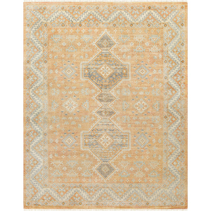 Bunyan BYN-2304 Rug by Surya in peach, slate, ivory. Made from main: 70% wool, main: 30% viscose in a unique style.