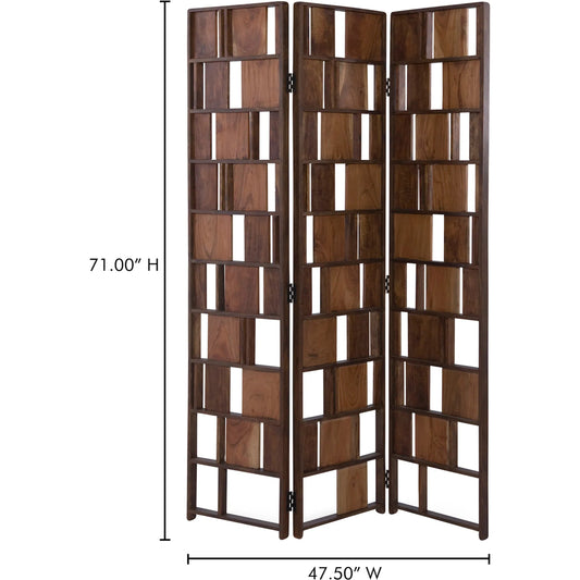 Multi Panel Screen by Moe's Home Collection in multi. Made from acacia wood in a eclectic & global style.