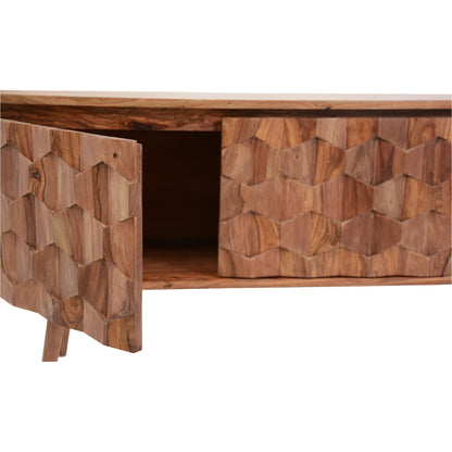 O2 Tv Cabinet by Moe's Home Collection in natural. Made from solid sheesham in a modern style.