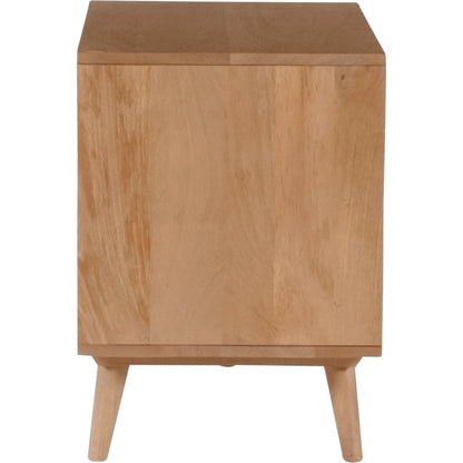 O2 Nightstand by Moe's Home Collection in natural. Made from sheesham wood, iron allen bolts in a modern style.