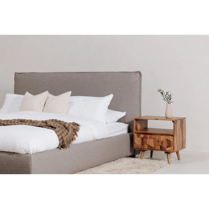 O2 Nightstand by Moe's Home Collection in natural. Made from sheesham wood, iron allen bolts in a modern style.