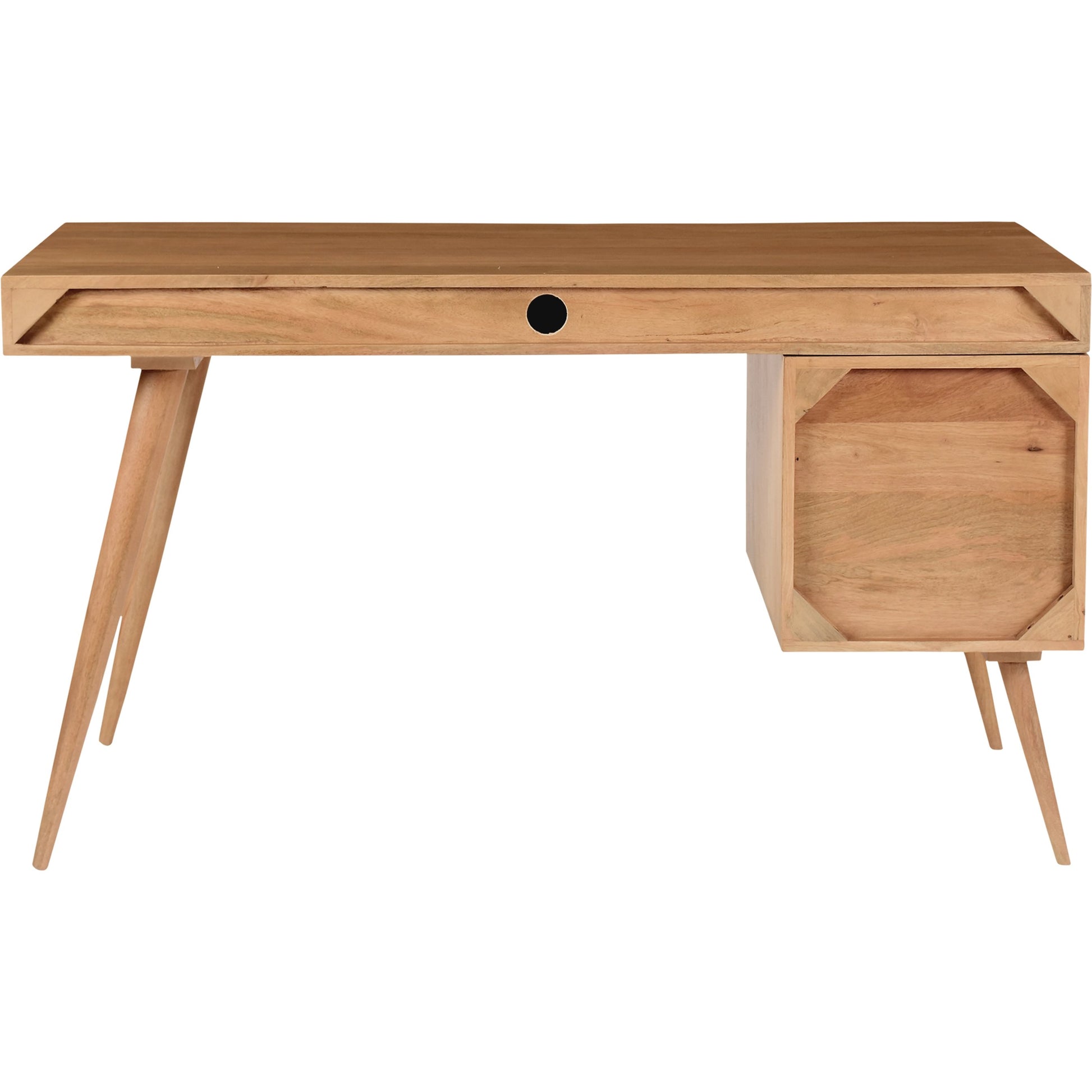 O2 Desk by Moe's Home Collection in natural. Made from solid sheesham in a modern style.