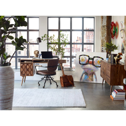 O2 Desk by Moe's Home Collection in natural. Made from solid sheesham in a modern style.