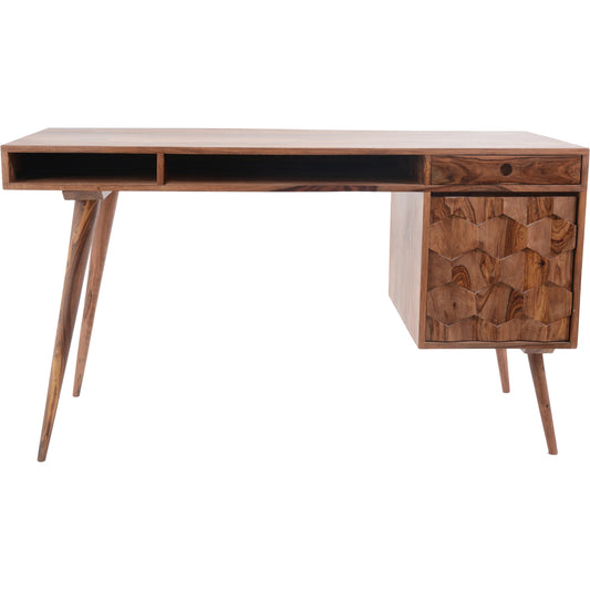 O2 Desk by Moe's Home Collection in natural. Made from solid sheesham in a modern style.